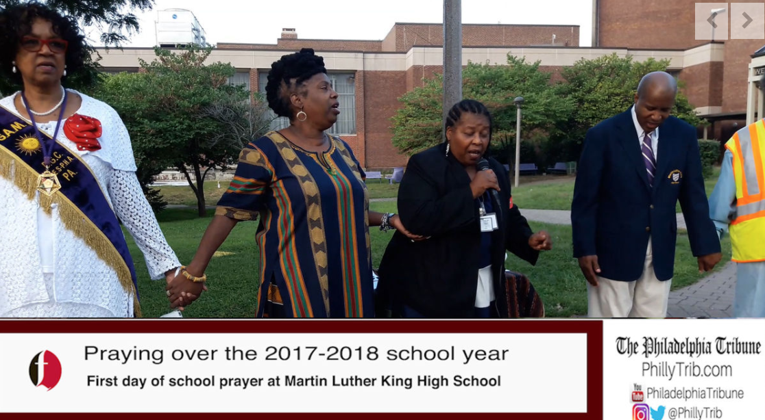 09/05/17: ‘Praying in’ the school year at Martin Luther King HS